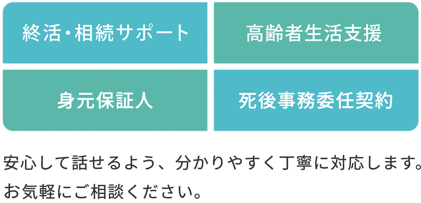 くらしの支えから、人生の最期の備えまで